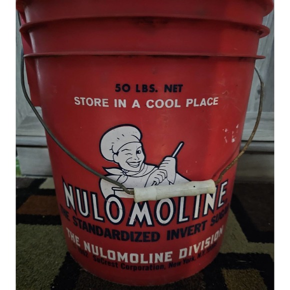 Vintage NULOMOLINE Invert Sugar 5 Gallon Bucket HANDLE BAKERY Advert USA MADE - Picture 2 of 10